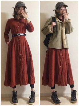 「アイテム（ブルゾン）」を使った、ピザ子@ゆるーく更新さん（レディース・167cm・30代）の秋コーディネート