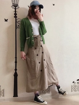 「HEAD GOONIE（ヘッドグーニー）のアイテム」を使った、ピザ子@ゆるーく更新さん（レディース・167cm）の春コーディネート