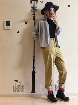「Alpha Industries（アルファインダストリーズ）のアイテム（シューズ）」を使った、ピザ子@ゆるーく更新さん（レディース・168cm）の夏コーディネート
