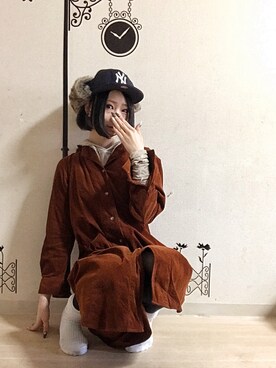 「Alpha Industries（アルファインダストリーズ）のアイテム（シューズ）」を使った、ピザ子@ゆるーく更新さん（レディース・167cm）の冬コーディネート