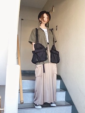 「軍物」｜ピザ子@ゆるーく更新さん（レディース・167cm）の夏コーディネート