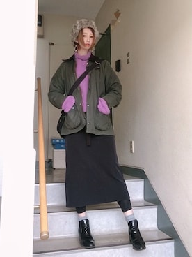 「アイテム（ブーティ）」を使った、ピザ子@ゆるーく更新さん（レディース・167cm・30代）の冬コーディネート