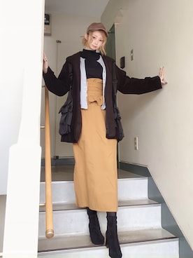 「JOHN SMEDLEY（ジョンスメドレー）のアイテム」を使った、ピザ子@ゆるーく更新さん（レディース・167cm）の冬コーディネート