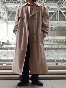「u170」｜「アイテム（トレンチコート）」を使った、Kengoさん（メンズ・170cm）の冬コーディネート