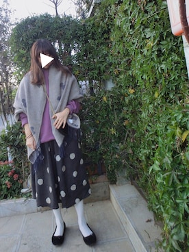「THEATRE PRODUCTS（シアタープロダクツ）のアイテム（タイツ/ストッキング）」を使った、midoriさん（レディース・168cm）の冬コーディネート