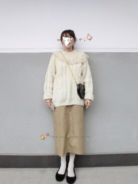「yuni」｜「アイテム（アクセサリー）」を使った、midoriさん（レディース・168cm）の春コーディネート