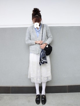 「THEATRE PRODUCTS（シアタープロダクツ）のアイテム（ニット/セーター）」を使った、midoriさん（レディース・168cm）の秋コーディネート