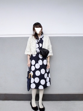 「アイテム（折りたたみ傘）」を使った、midoriさん（レディース・168cm）の春コーディネート