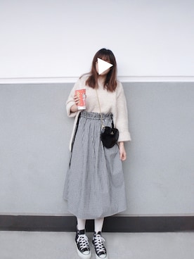 「THEATRE PRODUCTS（シアタープロダクツ）のアイテム（ニット/セーター）」を使った、midoriさん（レディース・168cm）の春コーディネート