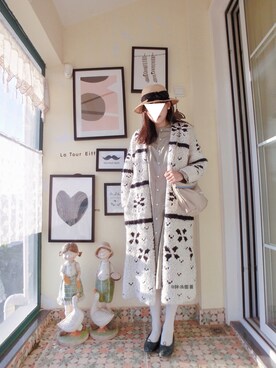 「yuni」｜「アイテム（その他アウター）」を使った、midoriさん（レディース・168cm）の秋コーディネート