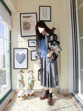 「IamI in fact…」｜「アイテム（スカート）」を使った、midoriさん（レディース・168cm）の秋コーディネート