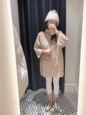 「bulle de savon（ビュルデサボン）のアイテム（ソックス/靴下）」を使った、midoriさん（レディース・168cm）の冬コーディネート