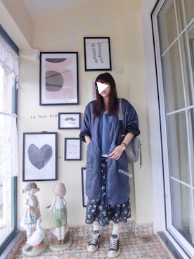 「I am I in fact...（アイアムアイインファクト）のアイテム（その他アウター）」を使った、midoriさん（レディース・168cm）の春コーディネート