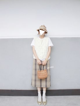 「IENA」｜「アイテム（帽子）」を使った、midoriさん（レディース・168cm）の春コーディネート