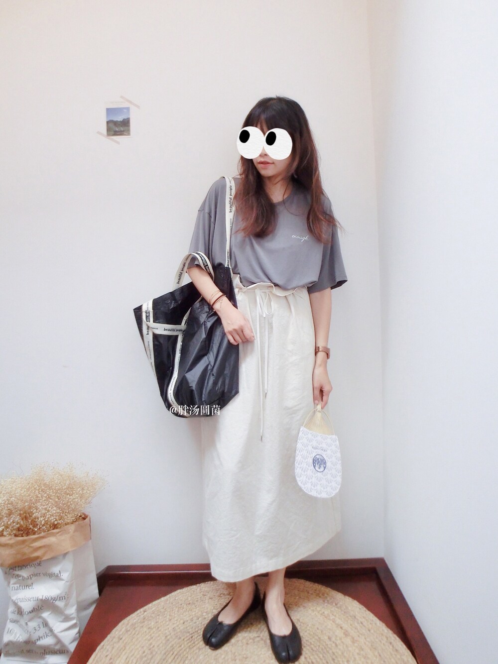 「beautiful people」｜「SUPP. no one else の＜SUPP NO ONE ELSE＞デニムギャザースカート（スカート、ホワイト系）」を使った、midoriさん（レディース・168cm）の夏コーディネートの1枚目の写真
