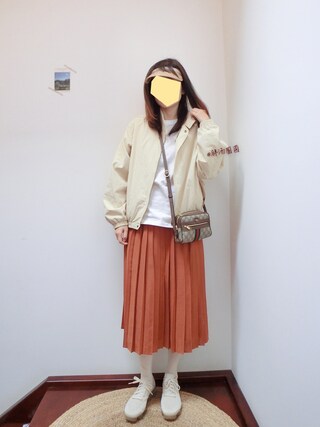 midori使用「yuni（ルミレット　ウールビエラ　ゴムプリーツスカート）」的時尚穿搭
