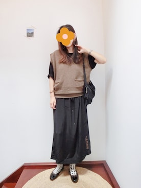 「disney」｜「アイテム（アナログ腕時計）」を使った、midoriさん（レディース・168cm）の秋コーディネート