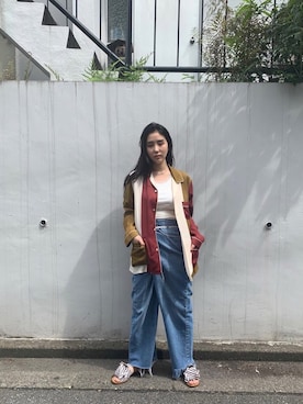 「MAISON EUREKA（メゾンエウレカ）のアイテム」を使った、tamagodepatoさん（レディース・163cm）の春コーディネート