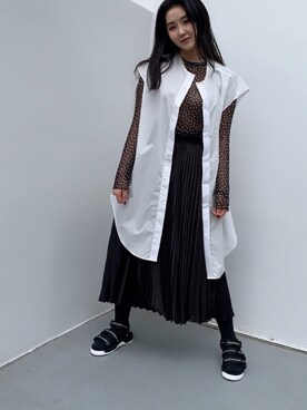 スカートを使った 黒スカート の人気ファッションコーディネート 地域 韓国 Wear
