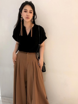 「アイテム（イヤリング）」を使った、tamagodepatoさん（レディース・163cm・20代）の夏コーディネート