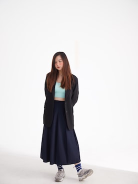 「ADER error（アーダーエラー）のアイテム（レッグウェア）」を使った、DONGさん（レディース・160cm）の秋コーディネート