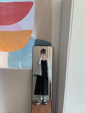 「UNIQLO（ユニクロ）のアイテム（スタジャン）」を使った、DONGさん（レディース・160cm）の春コーディネート