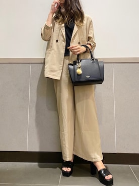 「& chouette（アンドシュエット）のアイテム（ハンドバッグ）」を使った、&chouette（アンドシュエット）さん（レディース・160cm）の春コーディネート