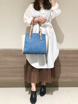 「& chouette（アンドシュエット）のアイテム（トートバッグ）」を使った、&chouette（アンドシュエット）さん（レディース・160cm）の春コーディネート