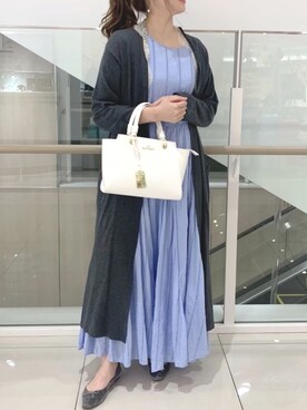 「& chouette（アンドシュエット）のアイテム（ハンドバッグ）」を使った、&chouette（アンドシュエット）さん（レディース・158cm）の春コーディネート