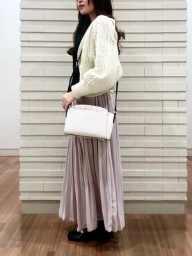 「& chouette（アンドシュエット）のアイテム（ショルダーバッグ）」を使った、&chouette（アンドシュエット）さん（レディース・152cm）の春コーディネート