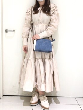 「& chouette（アンドシュエット）のアイテム（ショルダーバッグ）」を使った、&chouette（アンドシュエット）さん（レディース・161cm）の春コーディネート