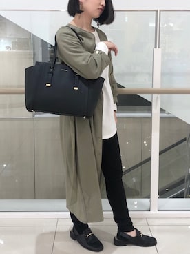 「& chouette（アンドシュエット）のアイテム（トートバッグ）」を使った、&chouette（アンドシュエット）さん（レディース・156cm）の春コーディネート