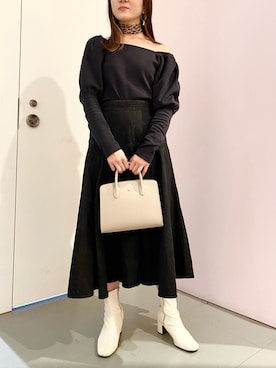 「& chouette（アンドシュエット）のアイテム（トートバッグ）」を使った、&chouette（アンドシュエット）さん（レディース・158cm）の春コーディネート