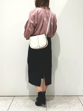 「& chouette（アンドシュエット）のアイテム（ショルダーバッグ）」を使った、&chouette（アンドシュエット）さん（レディース・155cm）の春コーディネート