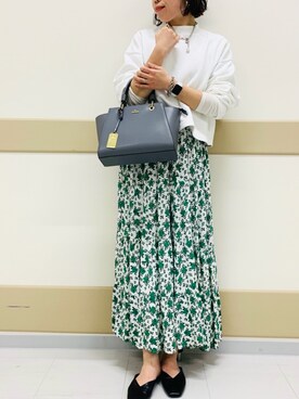 「& chouette（アンドシュエット）のアイテム（ハンドバッグ）」を使った、&chouette（アンドシュエット）さん（レディース・158cm）の春コーディネート