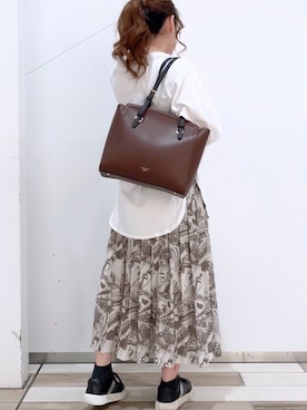 「& chouette（アンドシュエット）のアイテム（トートバッグ）」を使った、&chouette（アンドシュエット）さん（レディース・158cm）の春コーディネート