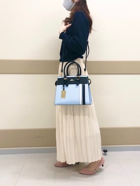 「& chouette（アンドシュエット）のアイテム（ハンドバッグ）」を使った、&chouette（アンドシュエット）さん（レディース・160cm）の春コーディネート
