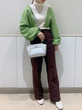 「& chouette（アンドシュエット）のアイテム（ショルダーバッグ）」を使った、&chouette（アンドシュエット）さん（レディース・157cm）の春コーディネート
