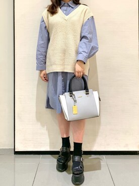 「& chouette（アンドシュエット）のアイテム（ハンドバッグ）」を使った、&chouette（アンドシュエット）さん（レディース・160cm）の春コーディネート