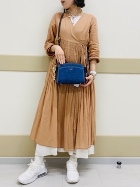 「& chouette（アンドシュエット）のアイテム（ショルダーバッグ）」を使った、&chouette（アンドシュエット）さん（レディース・157cm）の春コーディネート