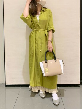「& chouette（アンドシュエット）のアイテム（ハンドバッグ）」を使った、&chouette（アンドシュエット）さん（レディース・160cm）の春コーディネート