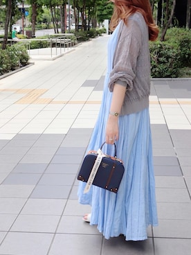「& chouette（アンドシュエット）のアイテム（かごバッグ）」を使った、&chouette（アンドシュエット）さん（レディース・158cm）の春コーディネート