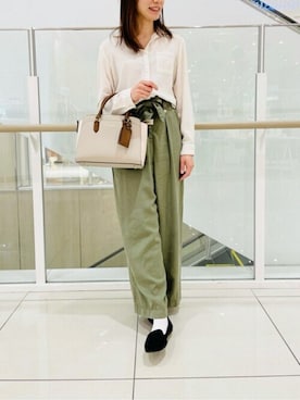 「& chouette（アンドシュエット）のアイテム（トートバッグ）」を使った、&chouette（アンドシュエット）さん（レディース・162cm）の春コーディネート