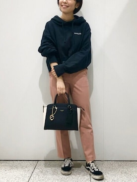 「& chouette（アンドシュエット）のアイテム（トートバッグ）」を使った、&chouette（アンドシュエット）さん（レディース・160cm）の春コーディネート