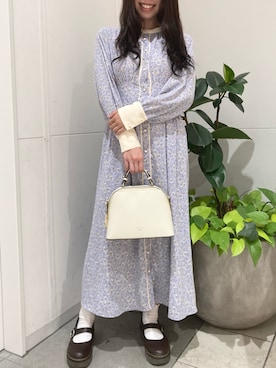 「& chouette（アンドシュエット）のアイテム（ハンドバッグ）」を使った、&chouette（アンドシュエット）さん（レディース・157cm）の春コーディネート