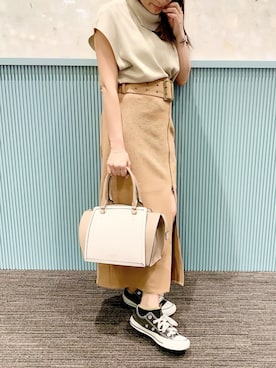 「& chouette（アンドシュエット）のアイテム（ハンドバッグ）」を使った、&chouette（アンドシュエット）さん（レディース・149cm）の春コーディネート