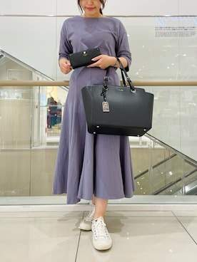 「& chouette（アンドシュエット）のアイテム（トートバッグ）」を使った、&chouette（アンドシュエット）さん（レディース・159cm）の夏コーディネート