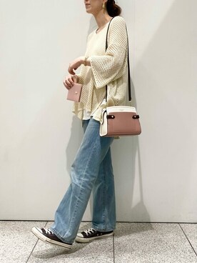 「& chouette（アンドシュエット）のアイテム（ショルダーバッグ）」を使った、&chouette（アンドシュエット）さん（レディース・162cm）の夏コーディネート