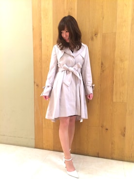 「BSTR」｜「アイテム（トレンチコート）」を使った、sakiko♡さん（レディース・160cm）の冬コーディネート