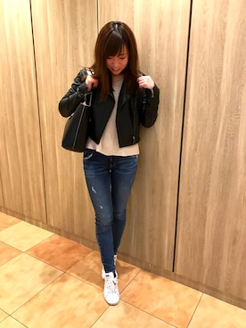 「BSTR」｜「アイテム（ジャケット/アウター）」を使った、sakiko♡さん（レディース・160cm）の春コーディネート